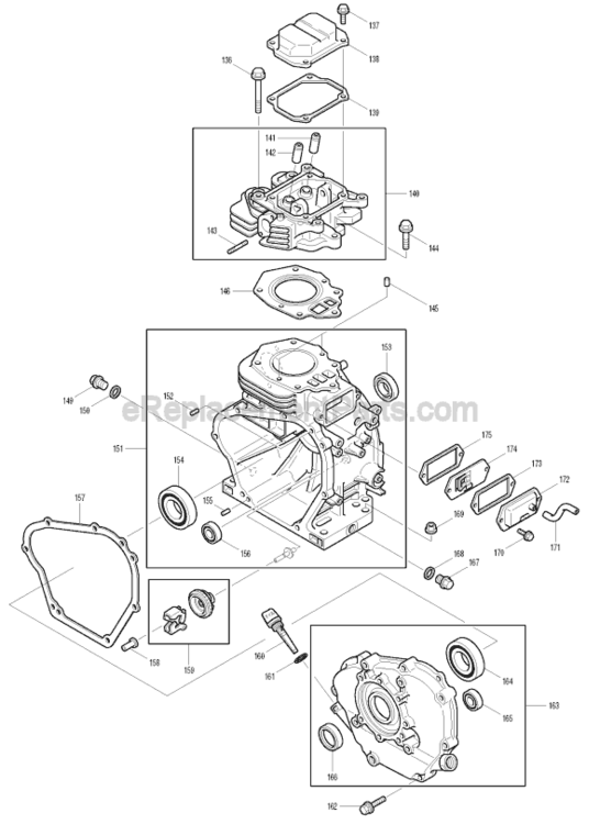 Page F Diagram and Parts List for G6101R  Makita Generator