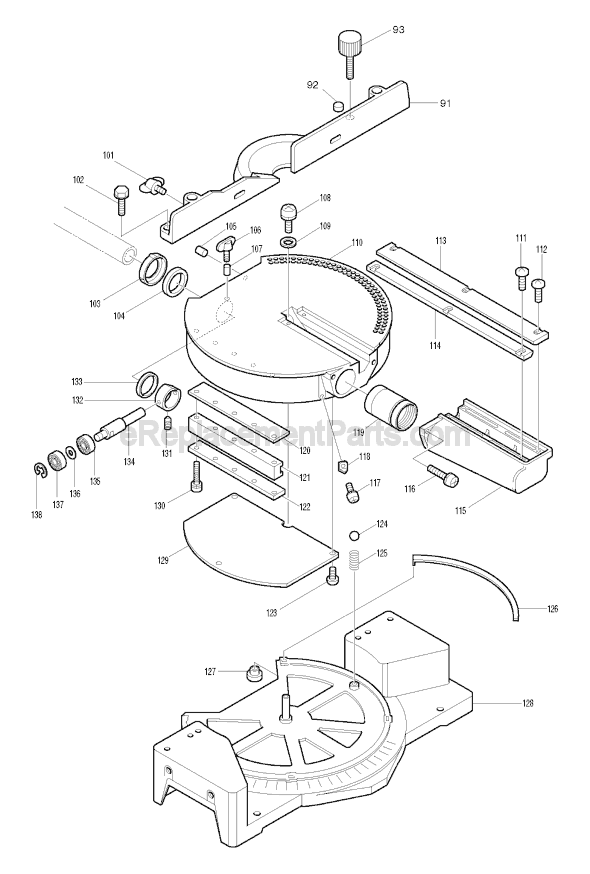 Page B Diagram and Parts List for LS1011N  Makita Miter Saw