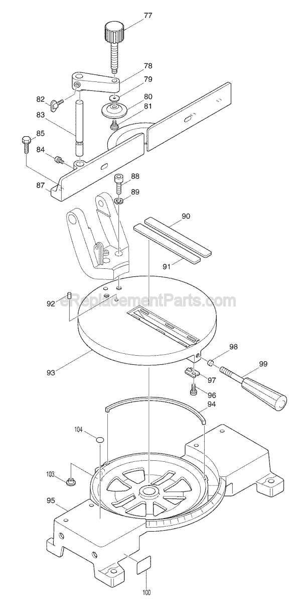 Page B Diagram and Parts List for LS1030  Makita Miter Saw