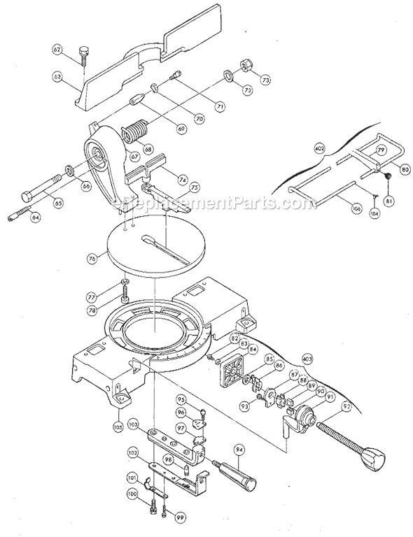 Page B Diagram and Parts List for LS1430  Makita Miter Saw