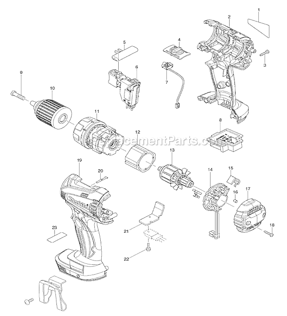 Page A Diagram and Parts List for LXFD01CW  Makita Cordless Drill