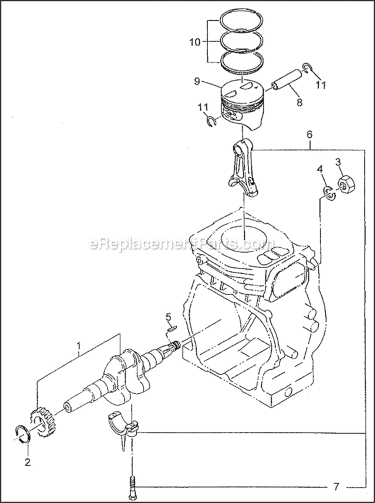 Page D Diagram and Parts List for MAC6000  Makita Compressor