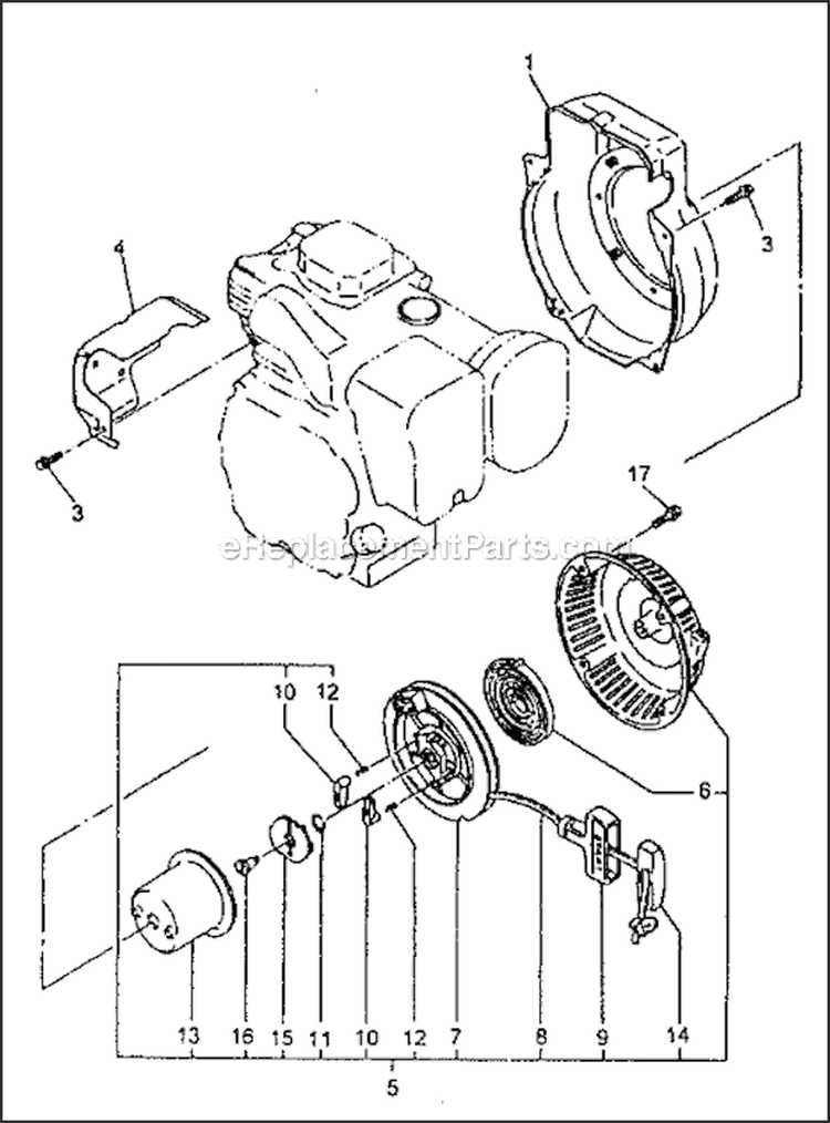 Page G Diagram and Parts List for MAC6000  Makita Compressor