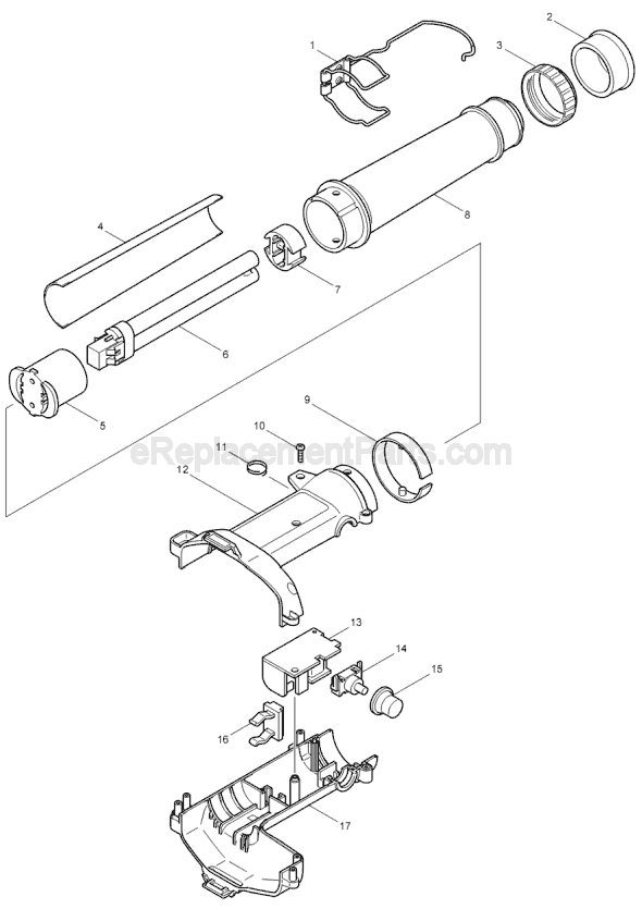 Page A Diagram and Parts List for ML183  Makita Worklight & Flashlight