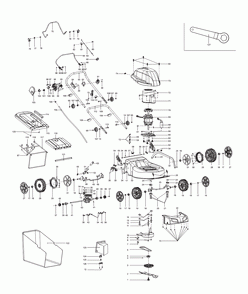 Page 1 Diagram and Parts List for ELM4611  Makita Lawn Mower