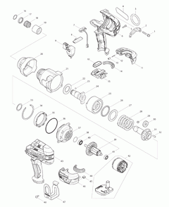 Part Location Diagram of 234384-6 Makita Ring Spring 19, Xwt09