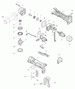 Part Location Diagram of 324705-1 Makita Belt Hook