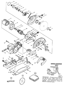 Page 1 Diagram and Parts List for 5007LNK  Makita Saw