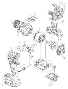 Fig-0 Diagram and Parts List for GPH01Z  Makita Hammer Drill