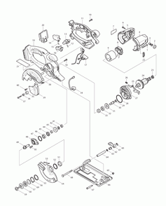 Page 1 Diagram and Parts List for XSC01Z  Makita Saw