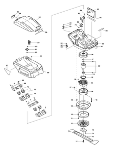 Fig-1 Diagram and Parts List for XML07Z  Makita Lawn Mower