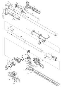 Fig-0 Diagram and Parts List for XNU05SM1  Makita Hedge Trimmer