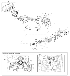Diagram 2 Diagram and Parts List for EA6100PREL  Makita Chainsaw