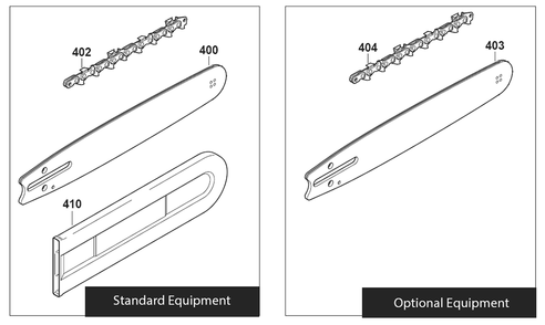 Fig-1 Diagram and Parts List for XCU08Z  Makita Chainsaw