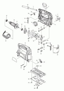 Page 1 Diagram and Parts List for 4329K  Makita Saw