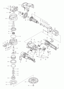 Part Location Diagram of 183D86-4 Makita Handle Set, Po5000c