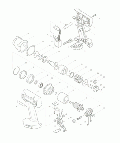 Page 1 Diagram and Parts List for BTW151SA  Makita Drill