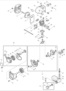 Page 1 Diagram and Parts List for EH490V  Makita Trimmer