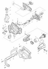 Page 1 Diagram and Parts List for XCU01Z  Makita Saw