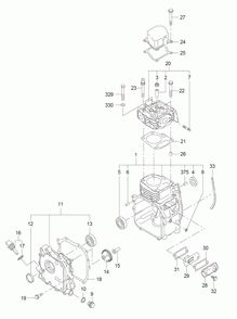 Part Location Diagram of 284-16008-03 Subaru Gasket(tappet Cover)