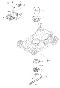 Fig-3 Diagram and Parts List for XML10Z  Makita Lawn Mower