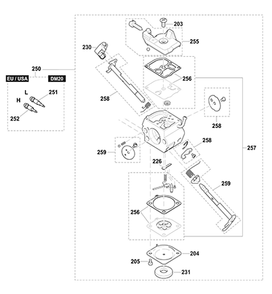 Diagram 6 Diagram and Parts List for EA5000PREL  Makita Chainsaw