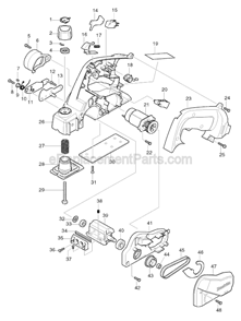 Part Location Diagram of 265999-8 Makita Tapping Screw 4x25