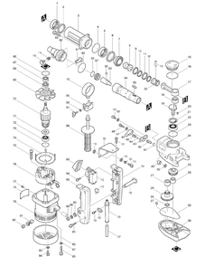 Page 1 Diagram and Parts List for HR3850K  Makita Hammer