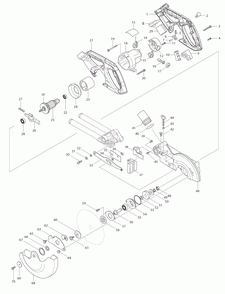 Page 2 Diagram and Parts List for XSL01Z  Makita Saw