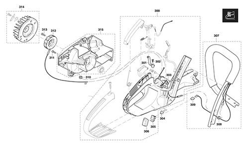 Diagram 7 Diagram and Parts List for EA5000PREL  Makita Chainsaw