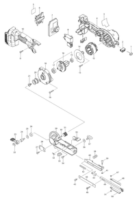 Fig-0 Diagram and Parts List for XSB01Z  Makita Sander Grinder