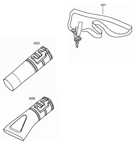 Fig-2 Diagram and Parts List for XBU04PTV  Makita Leaf Blower / Vacuum