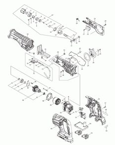 Page 1 Diagram and Parts List for XRJ06Z  Makita Saw