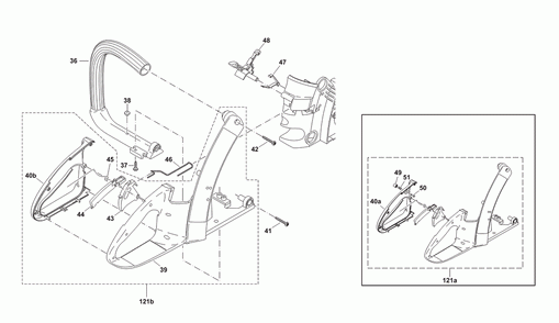 Page 1 Diagram and Parts List for DCS4610  Makita Saw