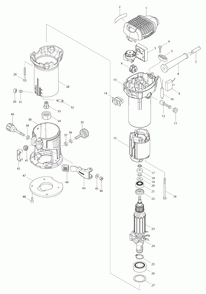 Page 1 Diagram and Parts List for RT0701CX3  Makita Router