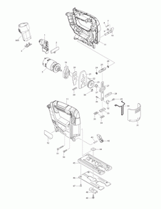 Page 1 Diagram and Parts List for VJ01Z  Makita Saw