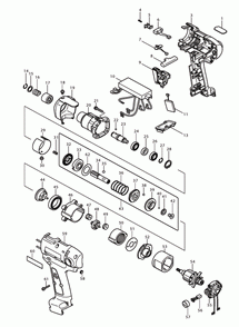 Page 1 Diagram and Parts List for BFT020FZ  Makita Screwdriver