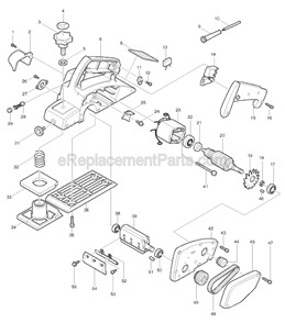 Part Location Diagram of 225007-7 Makita Planer Poly V-belt