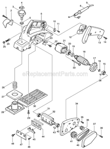 Part Location Diagram of D-46246 Makita Planer Blade Set