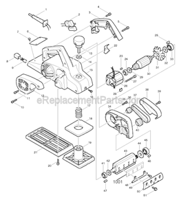 Part Location Diagram of 161119-1 Makita Drum
