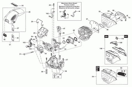 Page 1 Diagram and Parts List for PS-460  Makita Saw