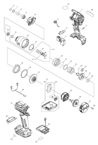 Fig-0 Diagram and Parts List for GT200D  Makita Impact Driver