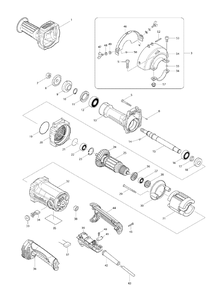 Part Location Diagram of 240143-8 Makita Fan 80, Gs5000
