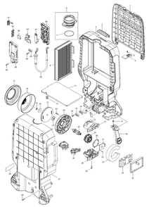Fig-0 Diagram and Parts List for XCV18PTX  Makita Dust Collector