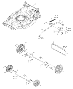 Fig-2 Diagram and Parts List for XML10Z  Makita Lawn Mower