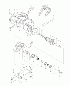 Page 2 Diagram and Parts List for 4100NH2ZX1 Type 2 Makita Saw