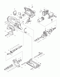 Page 1 Diagram and Parts List for XSC01  Makita Saw