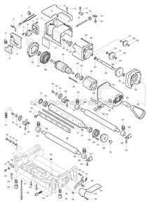 Part Location Diagram of 211087-9 Makita Ball Bearing 6200ddw