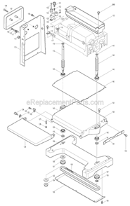 Page B Diagram and Parts List for 2012  Makita Planer Jointer