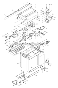 Page A Diagram and Parts List for 2030S  Makita Biscuit Joiner